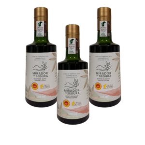 Pack de 3 botellas de aceite de oliva virgen extra de cosecha temprana Mirador de Segura